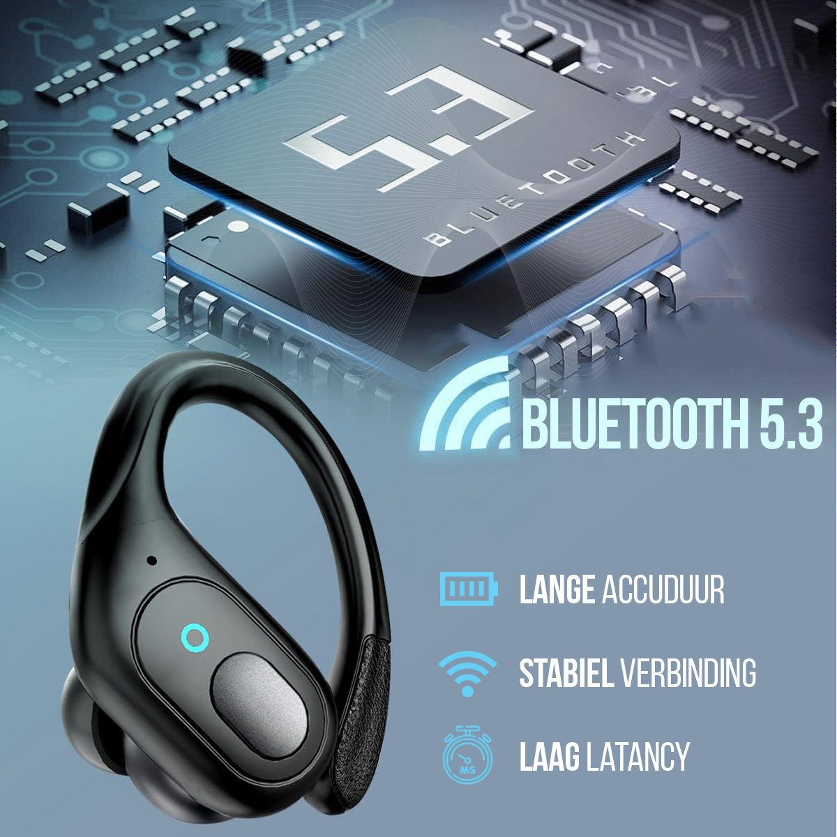Synyq JumP Draadloze Sport Oordopjes - 75u Batterij