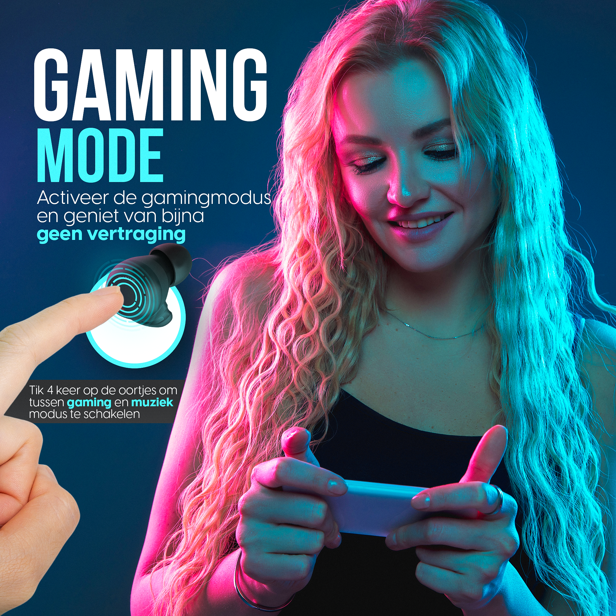 Synyq Aria Buds - Draadloze Oordopjes - 30 uur Batterij - Waterbestendig