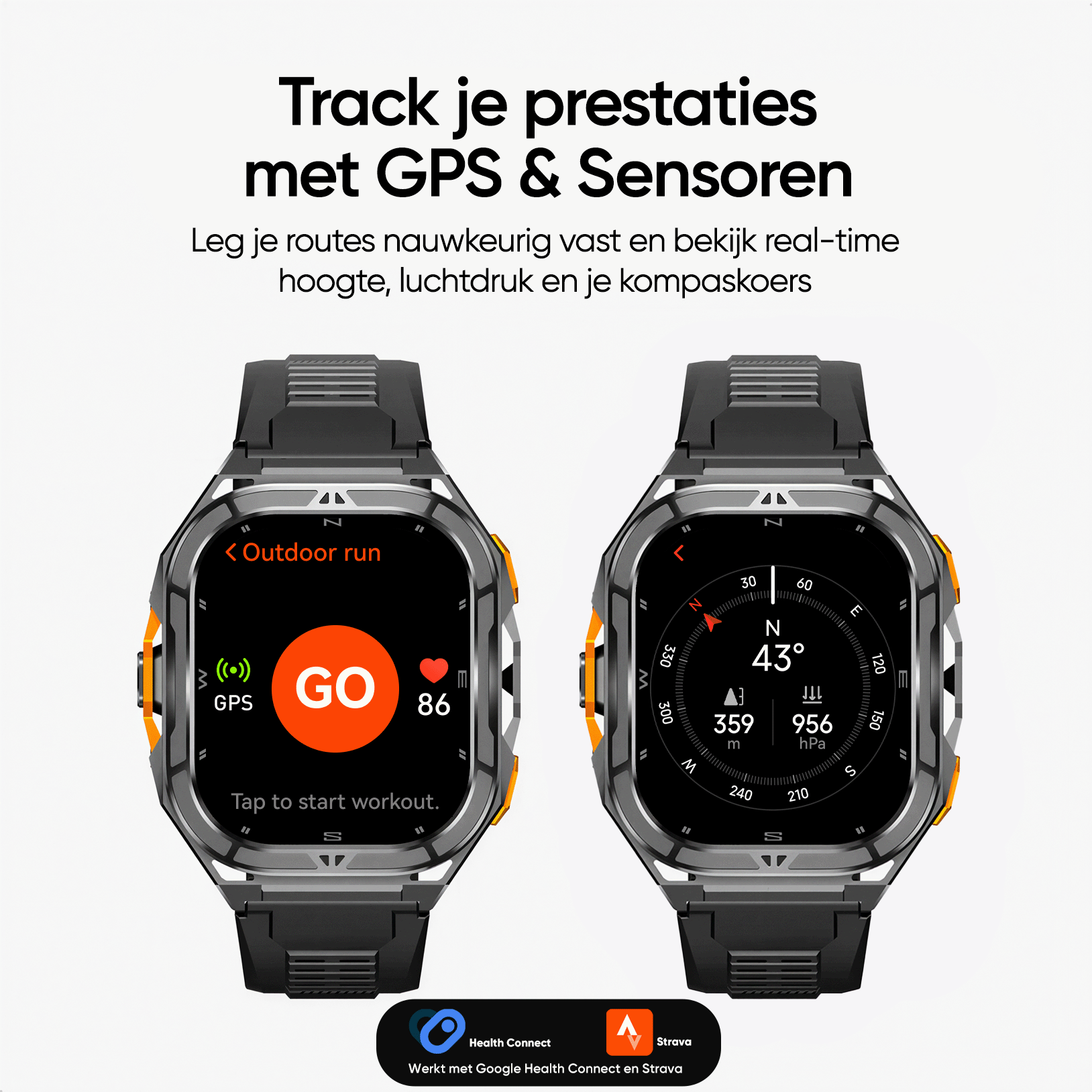 Synyq Solid Pro - GPS Smartwatch Heren