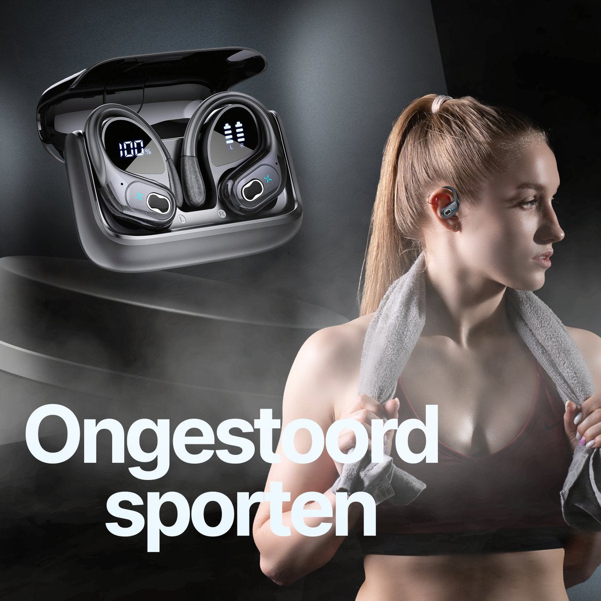 Synyq Active Sport Oordopjes - 75 Uur Accu