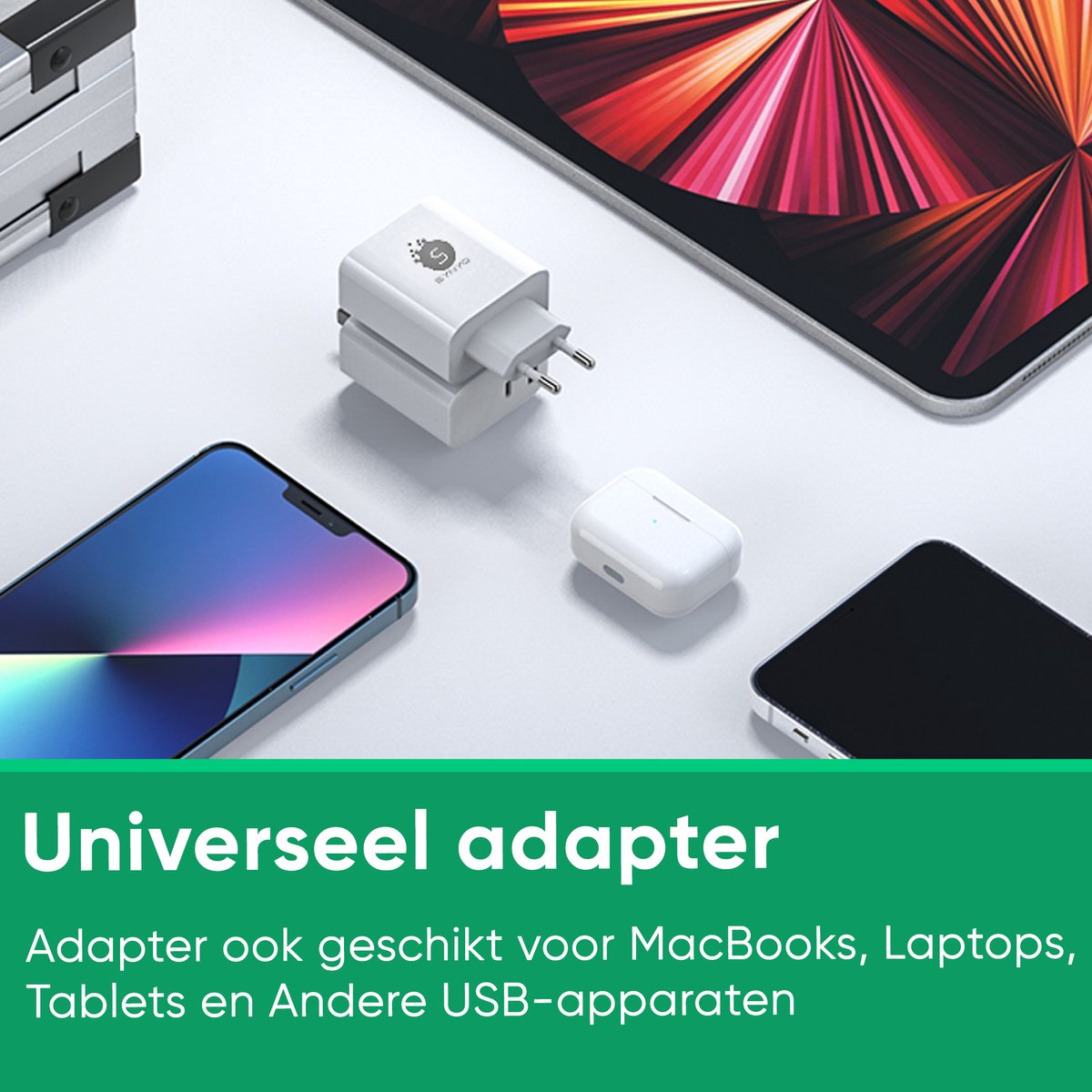 Synyq 45W USB-C Snellader - Universeel - Voor iPhone & Samsung