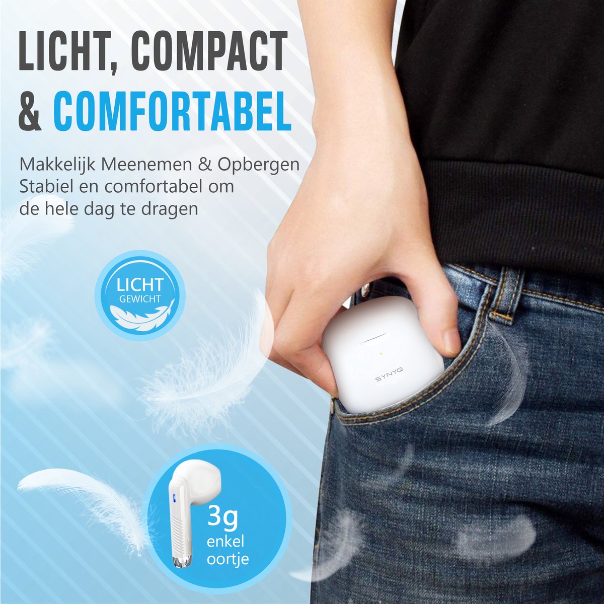 Synyq ProX Draadloze Oordopjes - Premium Sound - Waterdicht