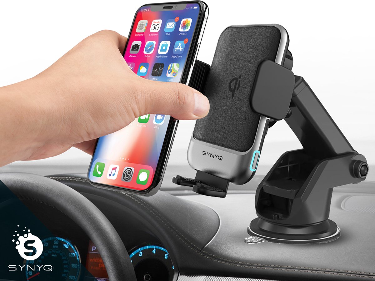 Synyq 2-in-1 Auto Telefoonhouder - Draadloos Snelladen - Universeel