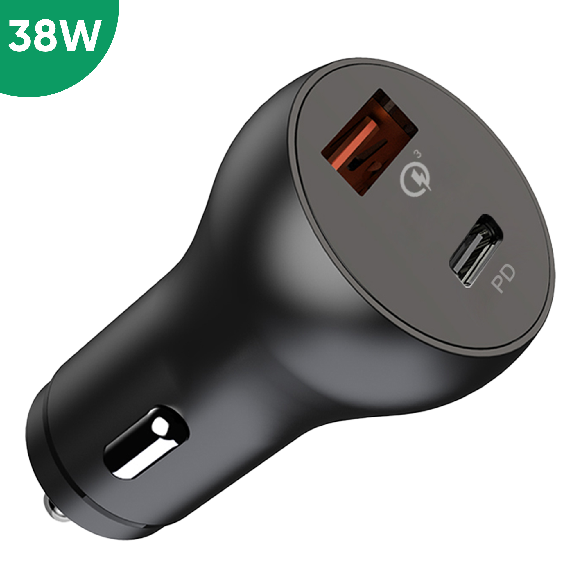 Synyq 38W Dual Auto Snellader - USB-C & USB-A - Universeel