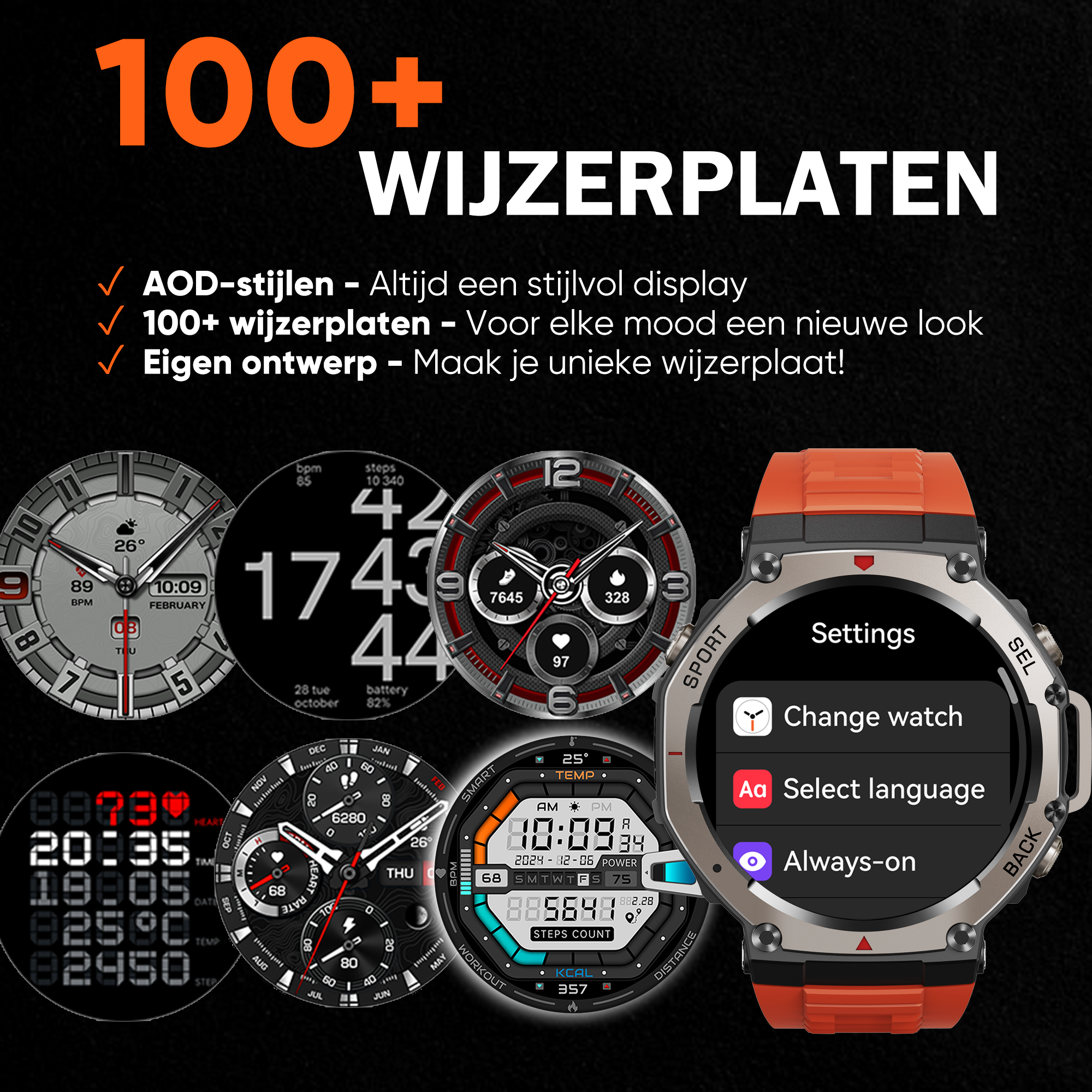 Synyq GPS ProX Smartwatch - Incl. 3 Bandjes