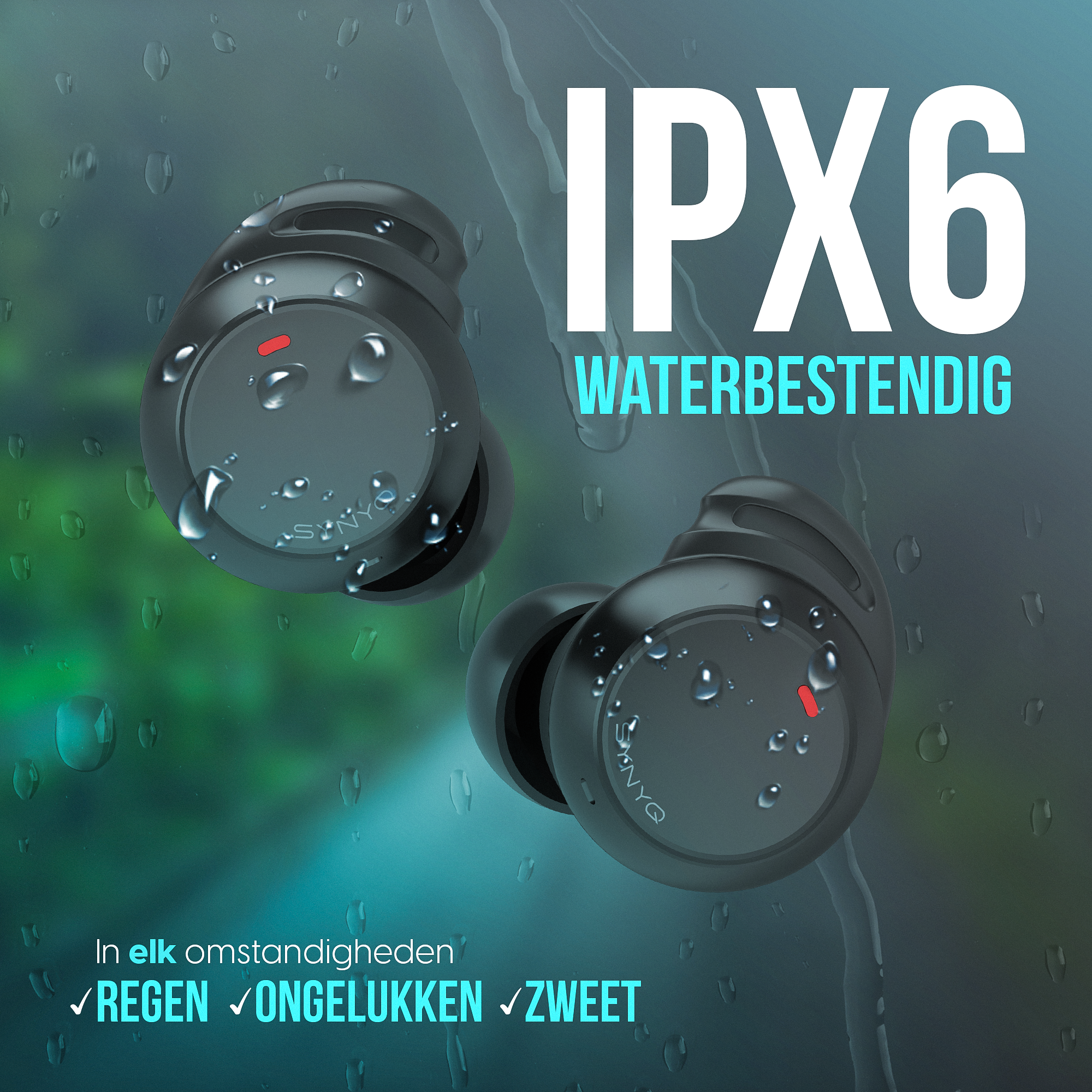 Synyq Aria Buds - Draadloze Oordopjes - 30 uur Batterij - Waterbestendig