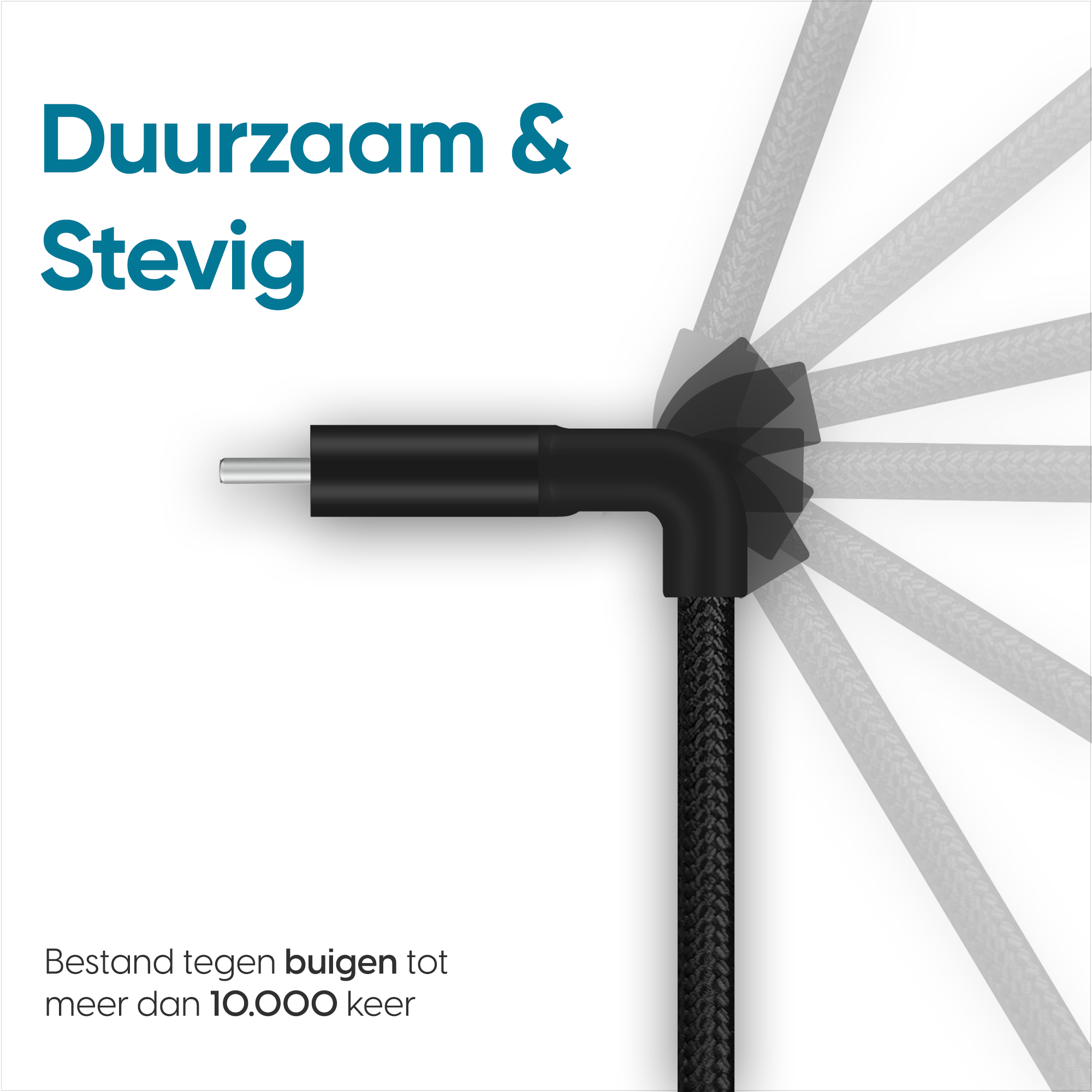 Ninix USB-C naar USB-C Kabel - Nylon Gevlochten