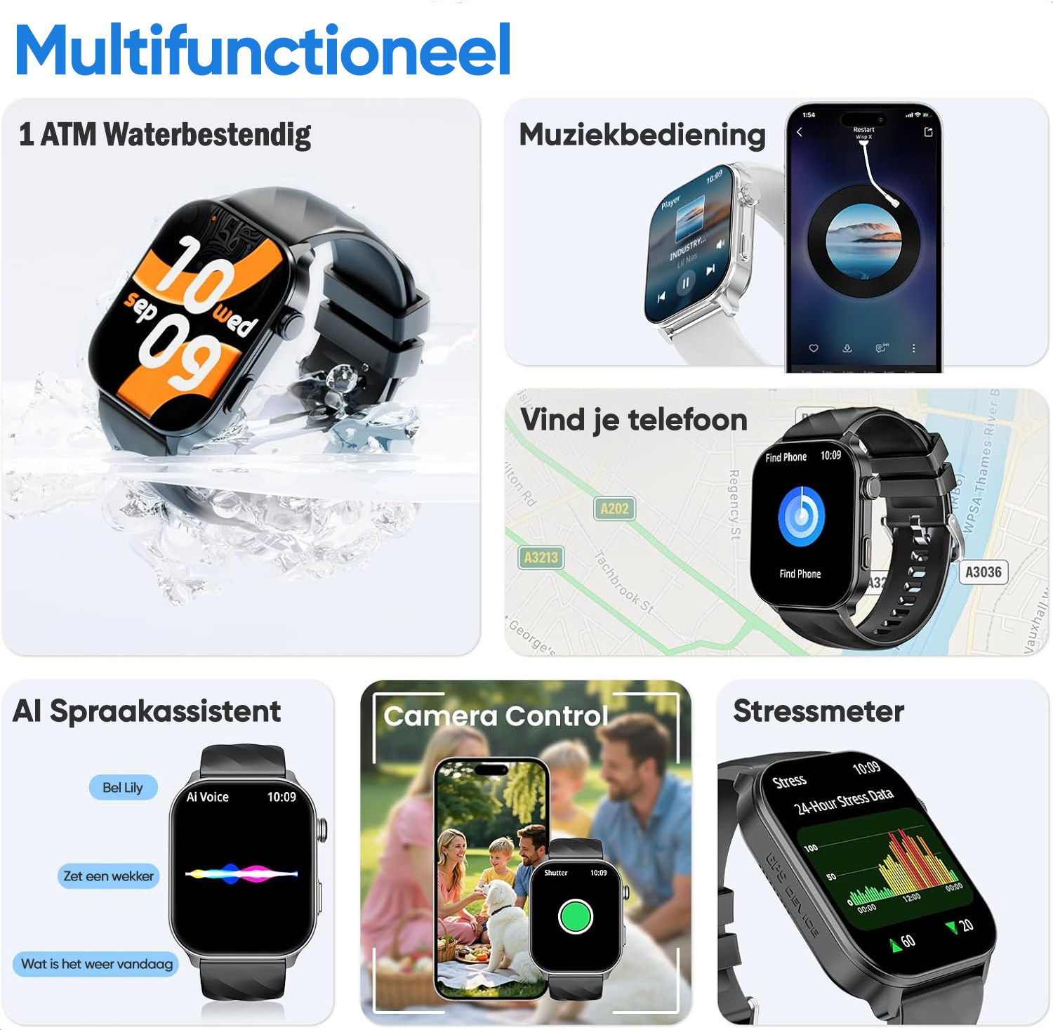 Synyq Axis GPS Smartwatch Dames en Heren