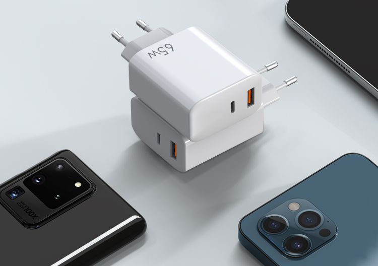 Synyq 65W GaN snellader met meerdere poorten voor het snel opladen van smartphones en laptops