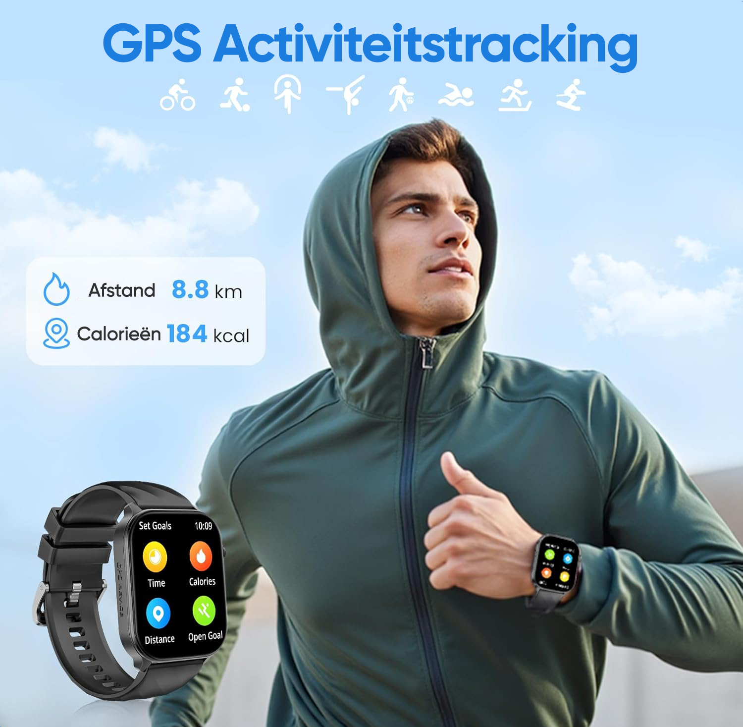 Synyq Axis GPS Smartwatch Dames en Heren