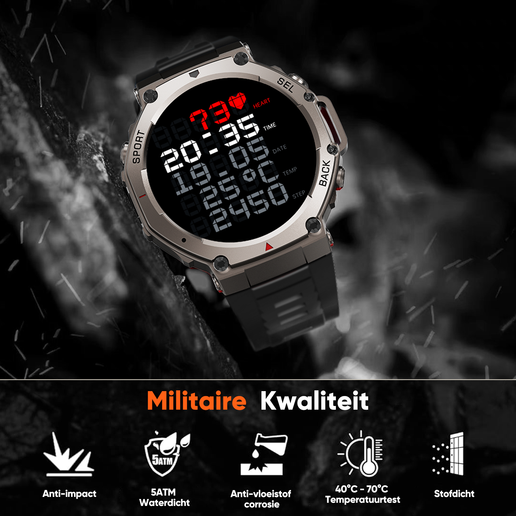 Synyq GPS ProX Smartwatch - Incl. 3 Bandjes