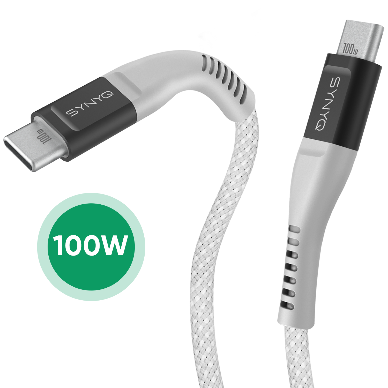 Synyq 100W USB-C naar USB-C Kabel - Gecertificeerd