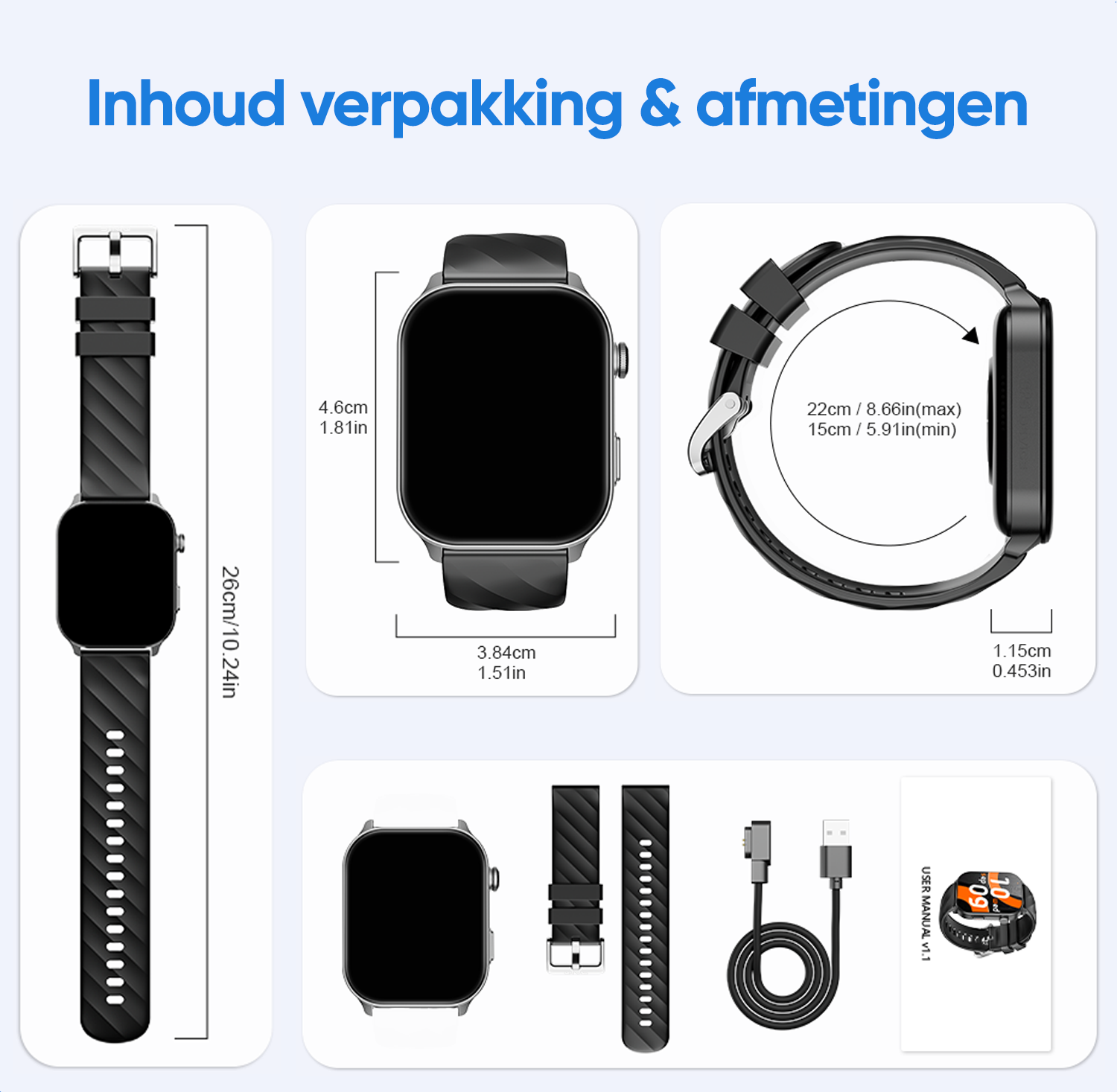 Synyq Axis GPS Smartwatch Dames en Heren