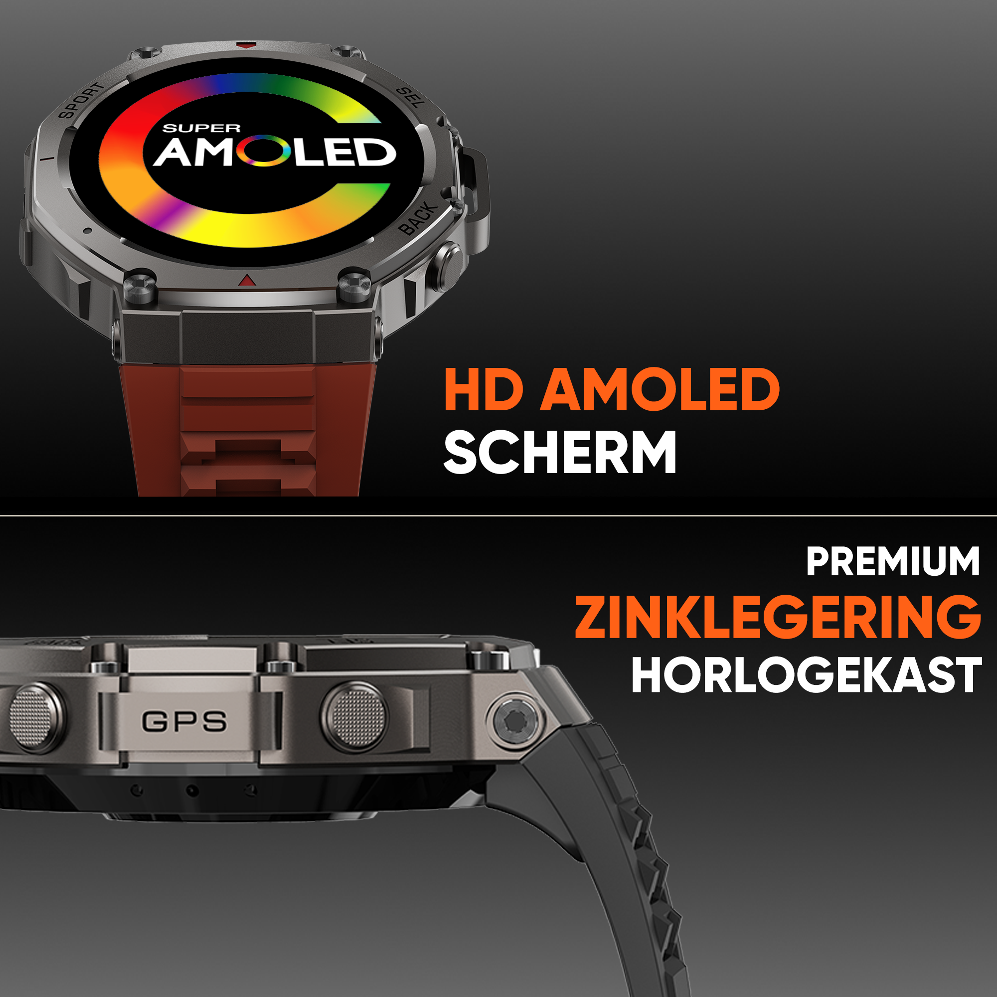 Synyq GPS ProX Smartwatch - Incl. 3 Bandjes