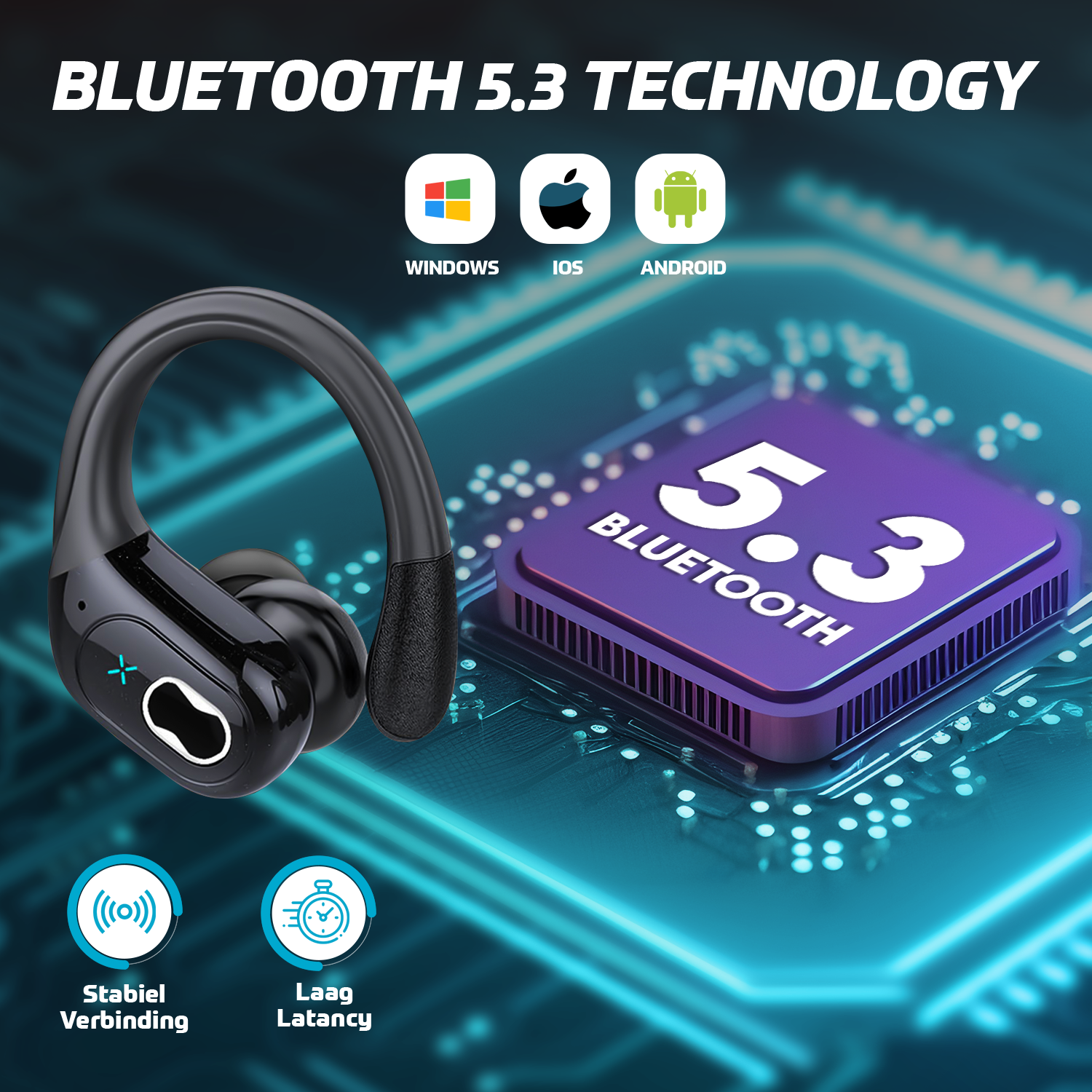 Synyq Active Sport Oordopjes - 75 Uur Accu