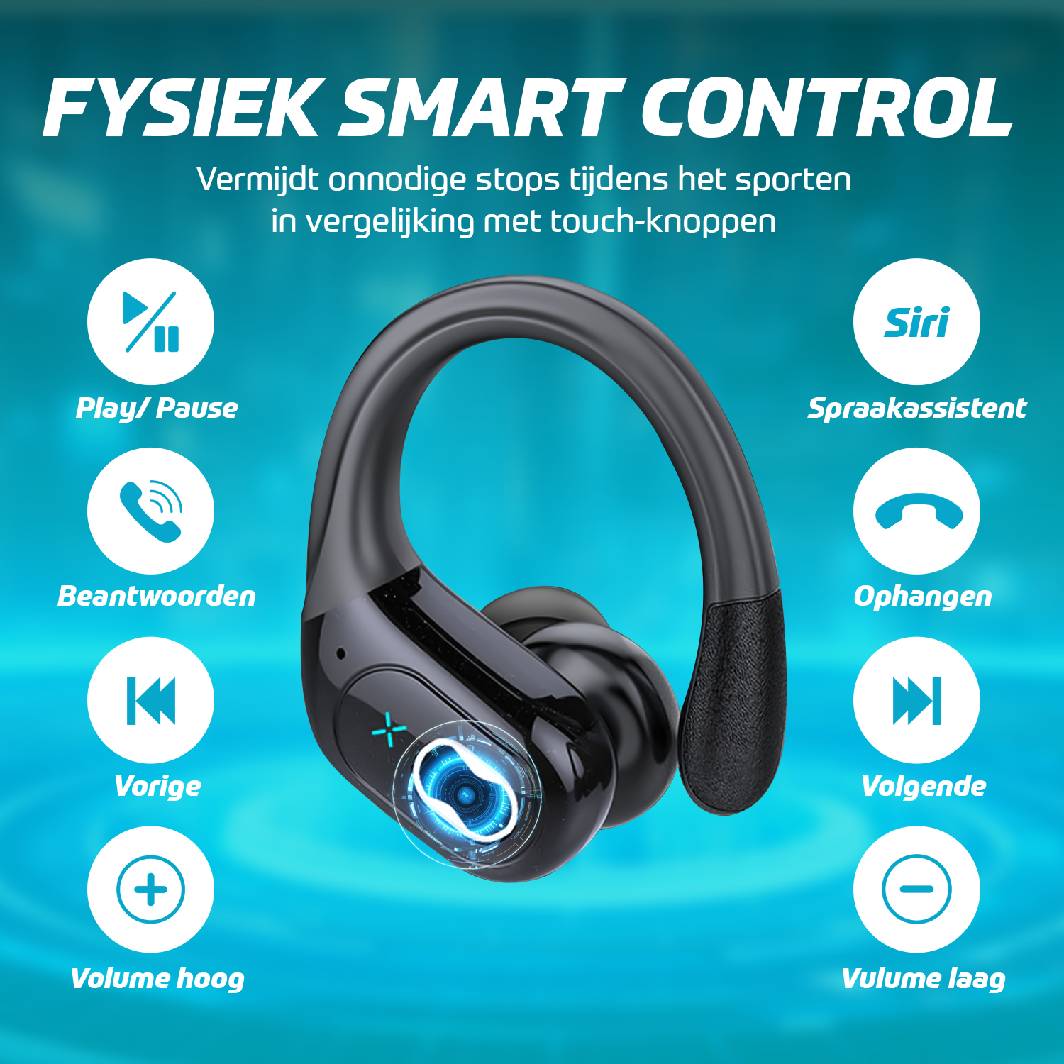 Synyq Active Sport Oordopjes - 75 Uur Accu