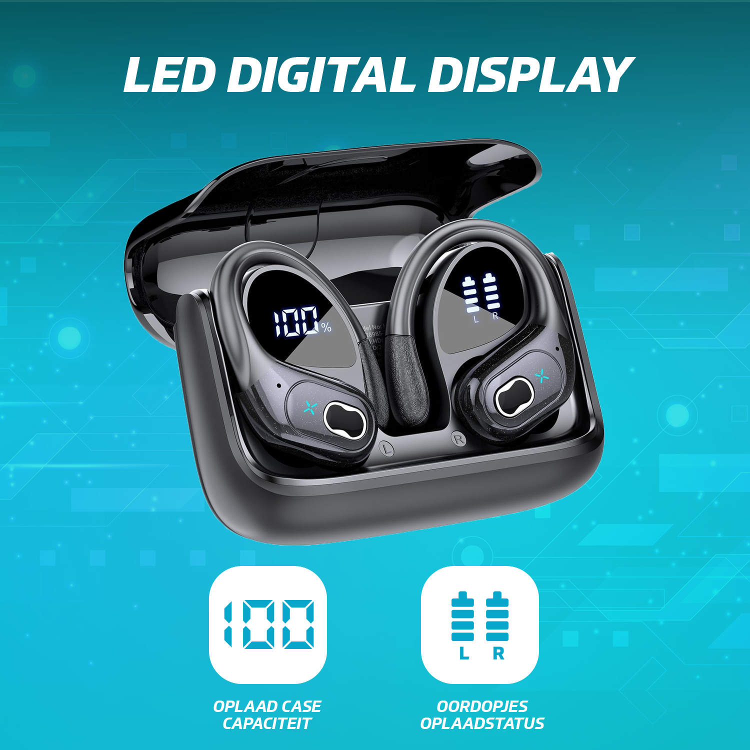 Synyq Active Sport Oordopjes - 75 Uur Accu