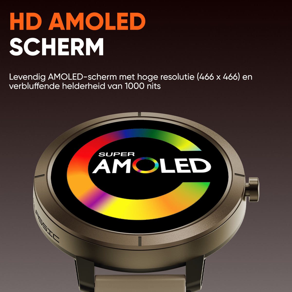 Synyq Evo Pro GPS Smartwatch Dames - Rosé Goud - 5ATM Waterdicht - Incl. 4 Bandjes