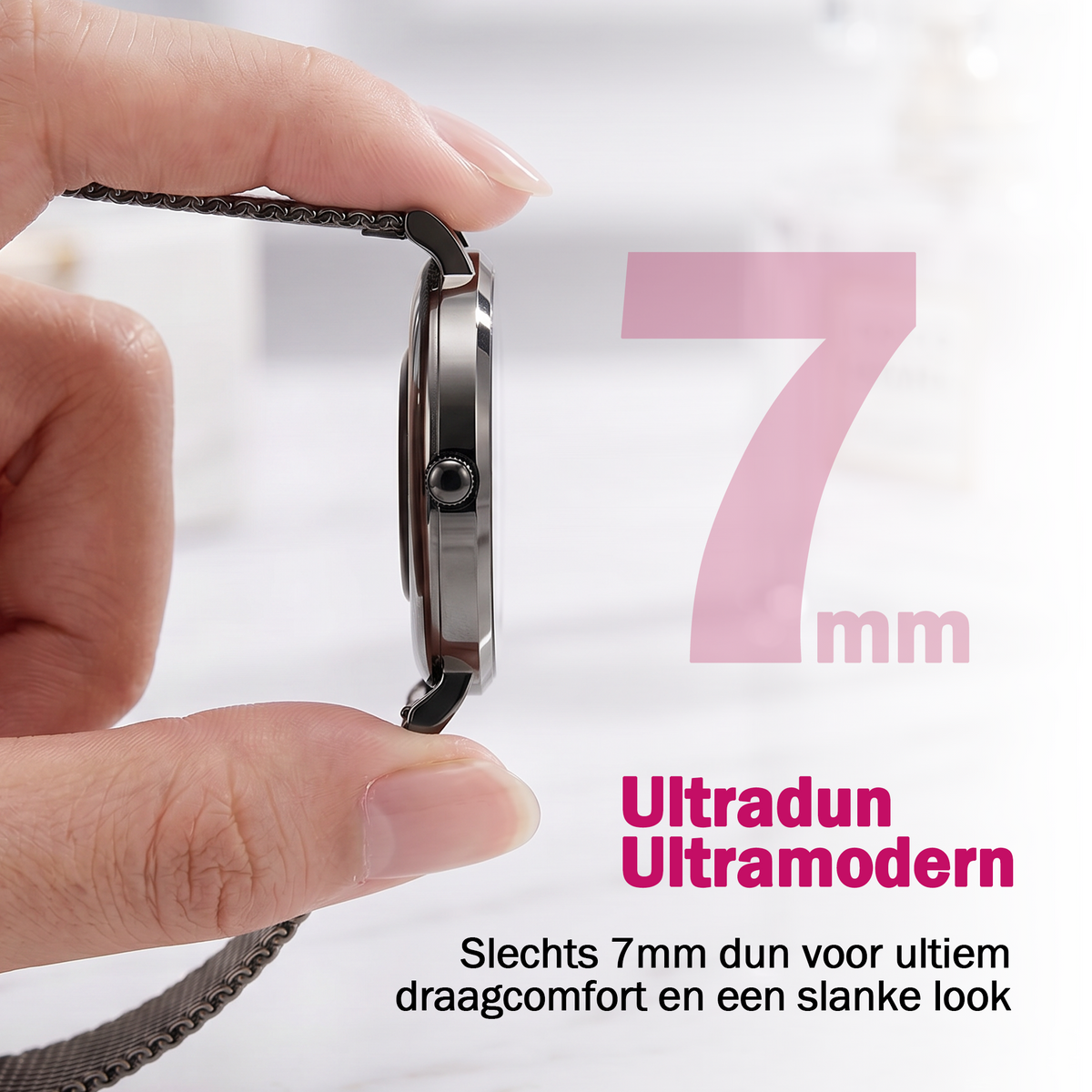 Synyq Liva Smartwatch Dames - Zwart - 40mm - Incl. 3 Bandjes